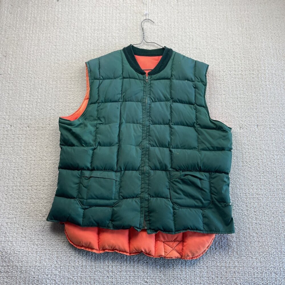 Vintage Thermo King Duvet Vest Jacket Reversible Down Insulated Hunting Read